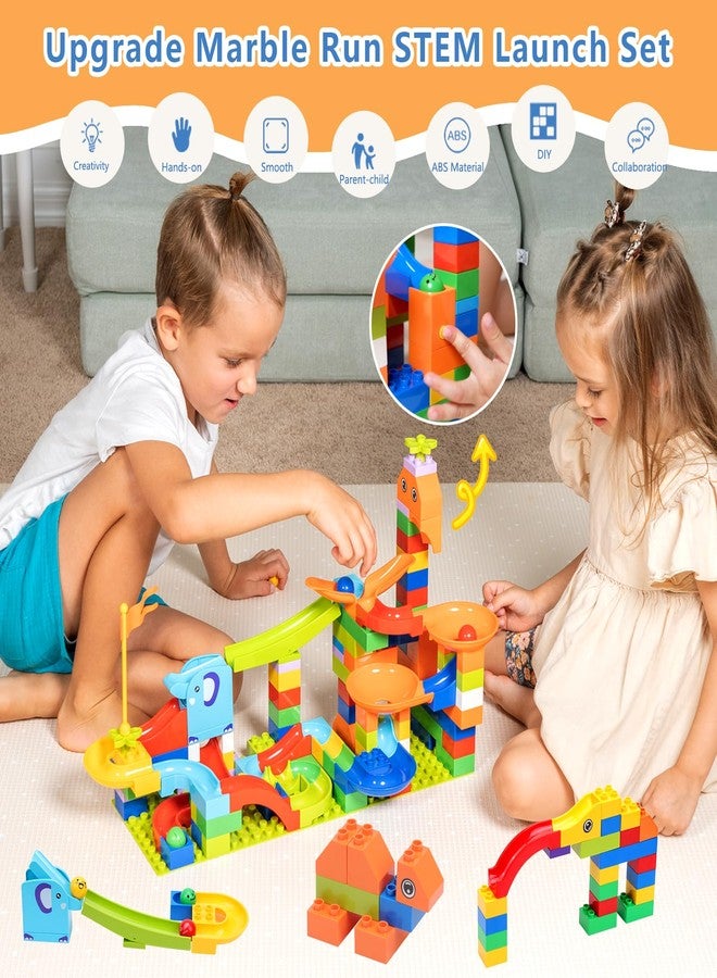 COUOMOXA Marble Run Building Blocks for Kids: STEM Educational Toys for 3 4 5 6 7 8 Years Old Kids - Catapult Track Set Compatible Classic Blocks Age 3-5 4-8 - Birthday Gifts Boys Girls - Image 4